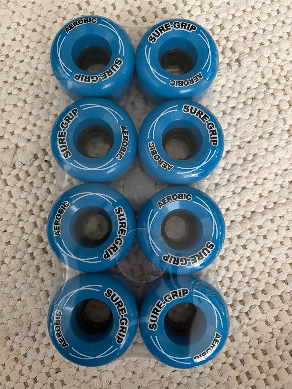BNIP Sure-Grip Aerobic Wheels Blue Set of 8
